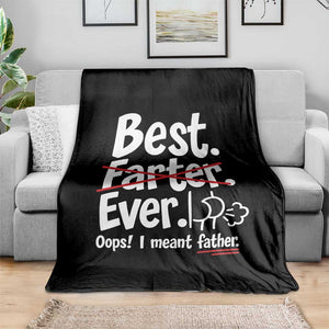 Retro Dad Worlds Best Farter I Mean Father Throw Blanket Funny Gag Gift Birthday Husband Dad Fathers Day