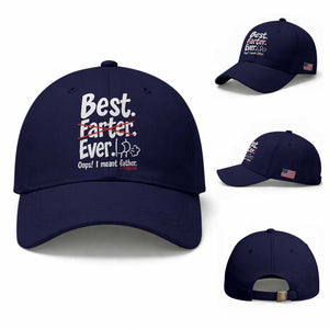 Retro Dad Worlds Best Farter I Mean Father Baseball Cap Funny Gag Gift Birthday Husband Dad Fathers Day