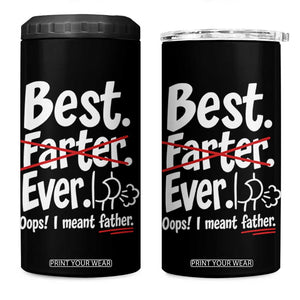 Retro Dad Worlds Best Farter I Mean Father 4 in 1 Can Cooler Tumbler Funny Gag Gift Birthday Husband Dad Fathers Day