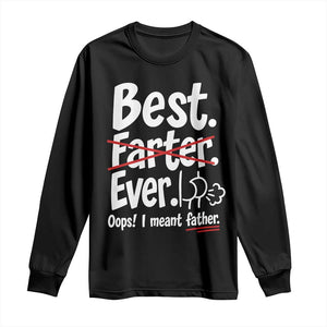 Retro Dad Worlds Best Farter I Mean Father Long Sleeve Shirt Funny Gag Gift Birthday Husband Dad Fathers Day