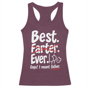 Retro Dad Worlds Best Farter I Mean Father Racerback Tank Top Funny Gag Gift Birthday Husband Dad Fathers Day