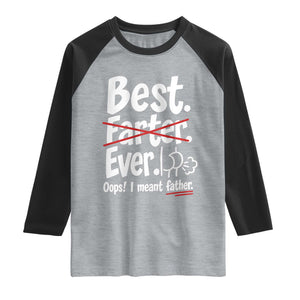 Retro Dad Worlds Best Farter I Mean Father Raglan Shirt Funny Gag Gift Birthday Husband Dad Fathers Day