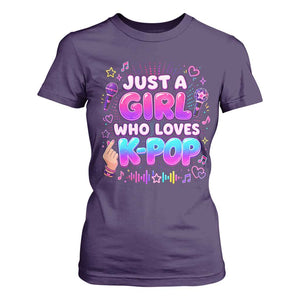 Kpop Lover T Shirt For Women Just a Girl Who Loves K-Pop Korean Music