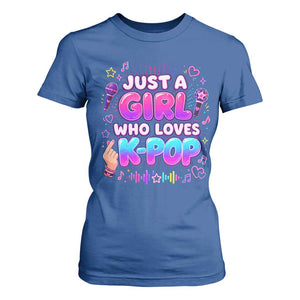 Kpop Lover T Shirt For Women Just a Girl Who Loves K-Pop Korean Music