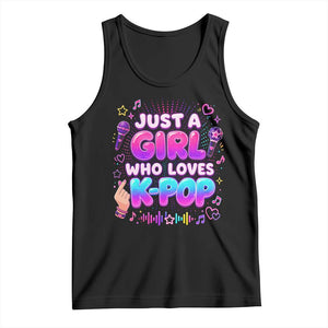 Kpop Lover Tank Top Just a Girl Who Loves K-Pop Korean Music