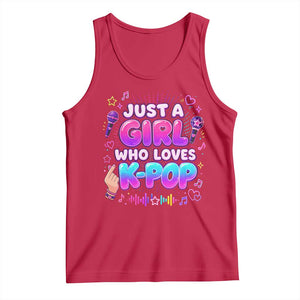 Kpop Lover Tank Top Just a Girl Who Loves K-Pop Korean Music