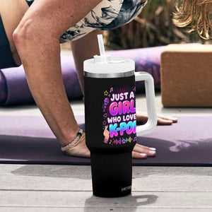Kpop Lover Tumbler With Handle Just a Girl Who Loves K-Pop Korean Music