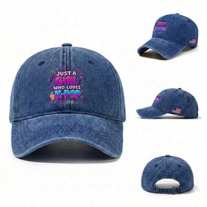Kpop Lover Washed Cotton Baseball Cap Just a Girl Who Loves K-Pop Korean Music