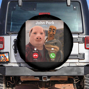 Tung Tung Tung Sahur John Pork Calling Spare Tire Cover Tralalero Tralala Meme Brainrot Funny
