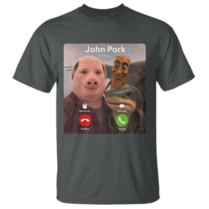 Tung Tung Tung Sahur John Pork Calling T Shirt Tralalero Tralala Meme Brainrot Funny