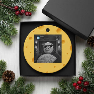 John Pork Meme Ceramic Ornament There Is Motion At Your Front Door Funny Brainrot