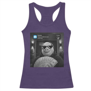 John Pork Meme Racerback Tank Top There Is Motion At Your Front Door Funny Brainrot