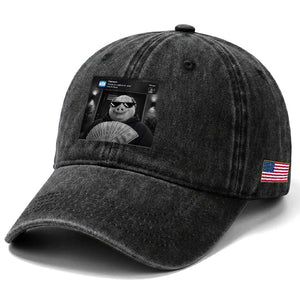 John Pork Meme Washed Cotton Baseball Cap There Is Motion At Your Front Door Funny Brainrot