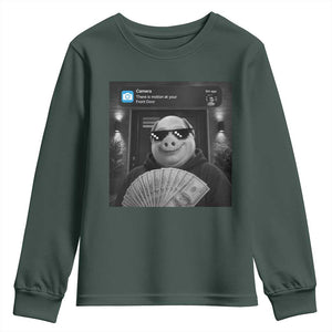 John Pork Meme Youth Sweatshirt There Is Motion At Your Front Door Funny Brainrot
