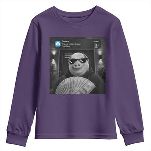 John Pork Meme Youth Sweatshirt There Is Motion At Your Front Door Funny Brainrot