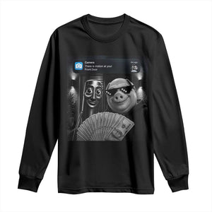 Tung Tung Tung Sahur John Pork Meme Brainrot Long Sleeve Shirt There Is Motion At Your Front Door