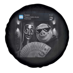 Tung Tung Tung Sahur John Pork Meme Brainrot Spare Tire Cover There Is Motion At Your Front Door