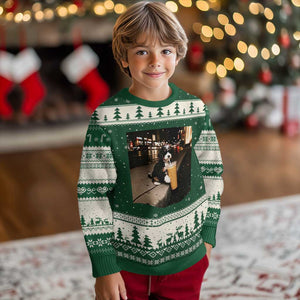 Bernedoodle Dog Drinking Iced Coffee Ugly Christmas Sweater Funny Coffee Lover Gift for Dog Moms Dads TS10 Print Your Wear