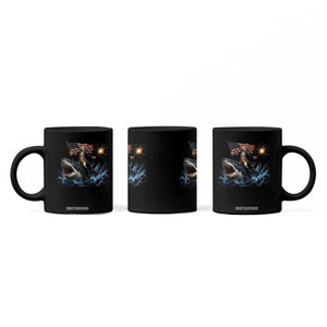 George Washington Riding Shark Coffee Mug Funny 4th Of July Independence Day 1776 Meme American Flag