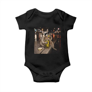 Funny Raccoon Eating Pickles Meme Baby Onesie