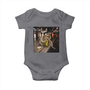 Funny Raccoon Eating Pickles Meme Baby Onesie