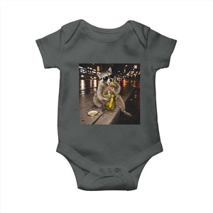 Funny Raccoon Eating Pickles Meme Baby Onesie