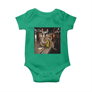 Funny Raccoon Eating Pickles Meme Baby Onesie