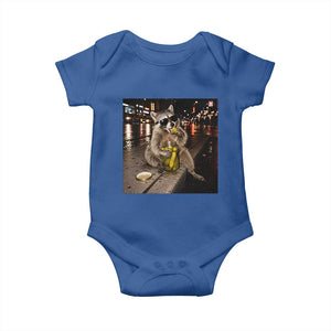 Funny Raccoon Eating Pickles Meme Baby Onesie