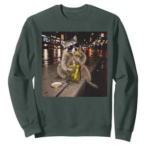 Funny Raccoon Eating Pickles Meme Sweatshirt