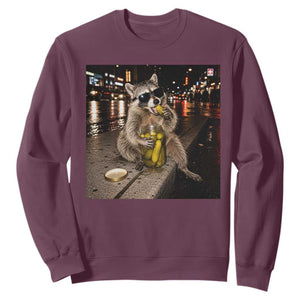 Funny Raccoon Eating Pickles Meme Sweatshirt