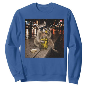 Funny Raccoon Eating Pickles Meme Sweatshirt