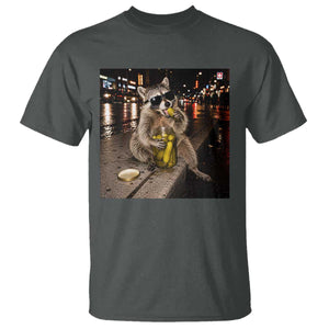 Funny Raccoon Eating Pickles Meme T Shirt