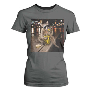 Funny Raccoon Eating Pickles Meme T Shirt For Women