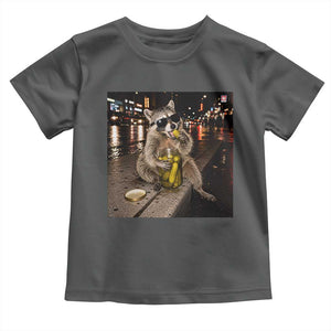 Funny Raccoon Eating Pickles Meme Toddler T Shirt
