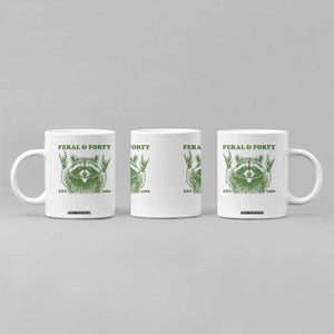 Raccoon 40th Birthday Coffee Mug Funny Feral And Forty Vintage 1986 40 Year Old Gift