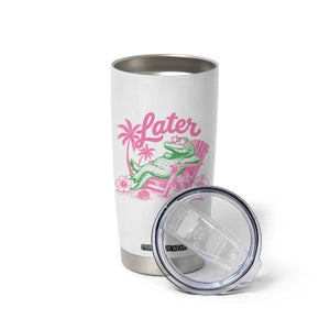 Later Gator Funny Alligator Meme Tumbler Cup Last Day of School Summer Vacation Teachers Kids