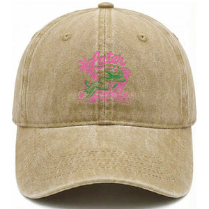 Later Gator Funny Alligator Meme Washed Cotton Baseball Cap Last Day of School Summer Vacation Teachers Kids