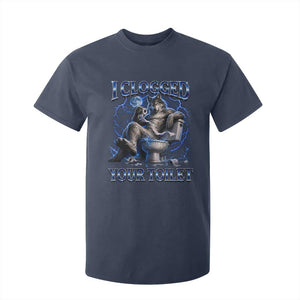 I Clogged Your Toilet Alpha Wolf Meme T Shirt For Kid Funny Unhinged Stupid Brainrot