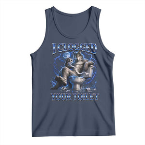 I Clogged Your Toilet Alpha Wolf Meme Tank Top Funny Unhinged Stupid Brainrot