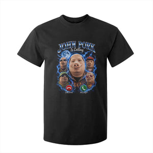 John Pork Calling T Shirt For Kid Funny Answer Call Phone Brainrot Meme Vintage Bootleg Graphic