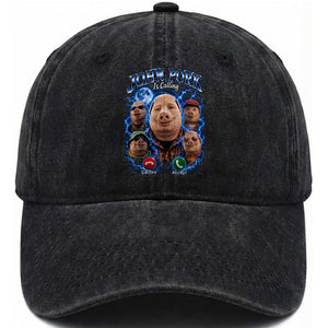 John Pork Calling Washed Cotton Baseball Cap Funny Answer Call Phone Brainrot Meme Vintage Bootleg Graphic