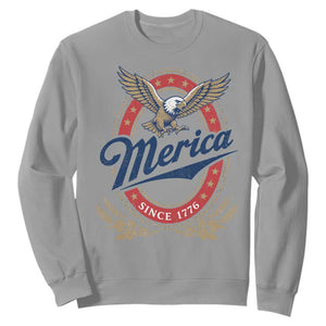 Retro Merica Eagle Funny 4th Of July Sweatshirt Vintage Independence Day 1776