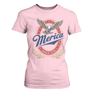 Retro Merica Eagle Funny 4th Of July T Shirt For Women Vintage Independence Day 1776