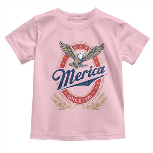 Retro Merica Eagle Funny 4th Of July Toddler T Shirt Vintage Independence Day 1776