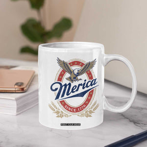 Retro Merica Eagle Funny 4th Of July Coffee Mug Vintage Independence Day 1776