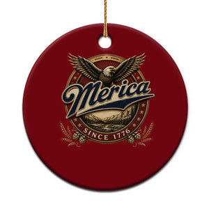 Retro Merica Eagle 4th Of July Ceramic Ornament Vintage 1776 Independence Day