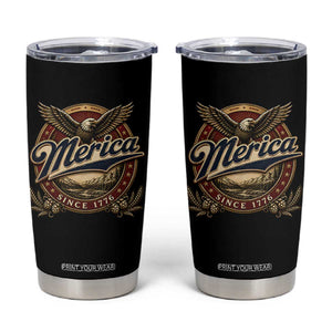 Retro Merica Eagle 4th Of July Tumbler Cup Vintage 1776 Independence Day