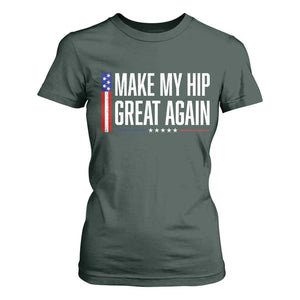 Make My Hip Great Again Funny Broken Hip Surgery Recovery T Shirt For Women Vintage USA Flag Patriotic