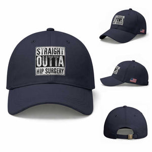 Hip Replacement Recovery Baseball Cap Straight Outta Hip Surgery Get Well