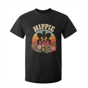 Hip Replacement Recovery T Shirt For Kid Hippie 70s Retro Sunset Floral Anatomy Graphic
